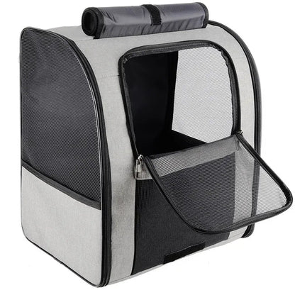 Pet Cat Backpacks Breathable Outdoor Cat Carrier Shoulder Bag for Small Dogs Cats Portable Travel Folding Backpack Pet Supplies - Needora