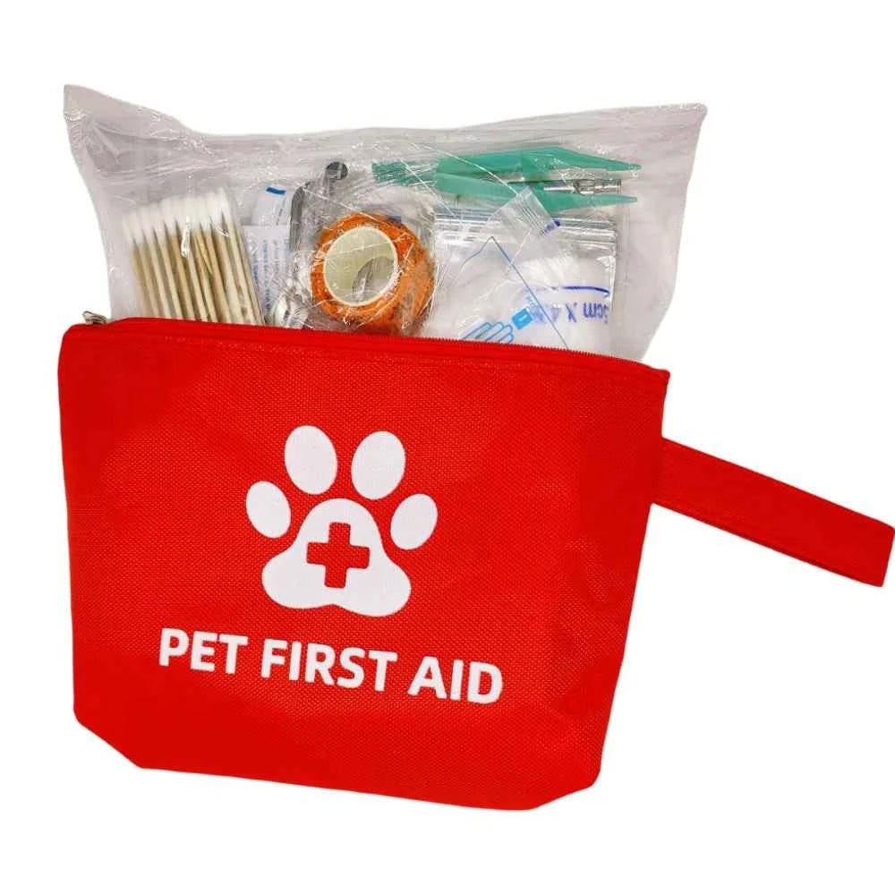 Pet Emergency Kit Dog Cat Travel Kit for Waterproof Resistant High Visibility Reflective First Aid Pouch Dog Camping Essentials - Needora