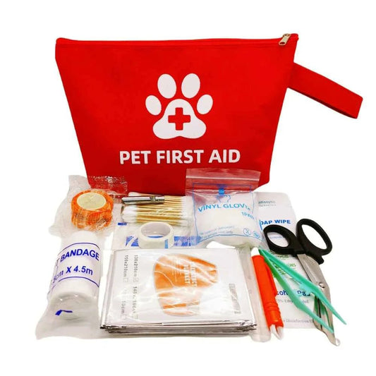 Pet Emergency Kit Dog Cat Travel Kit for Waterproof Resistant High Visibility Reflective First Aid Pouch Dog Camping Essentials - Needora