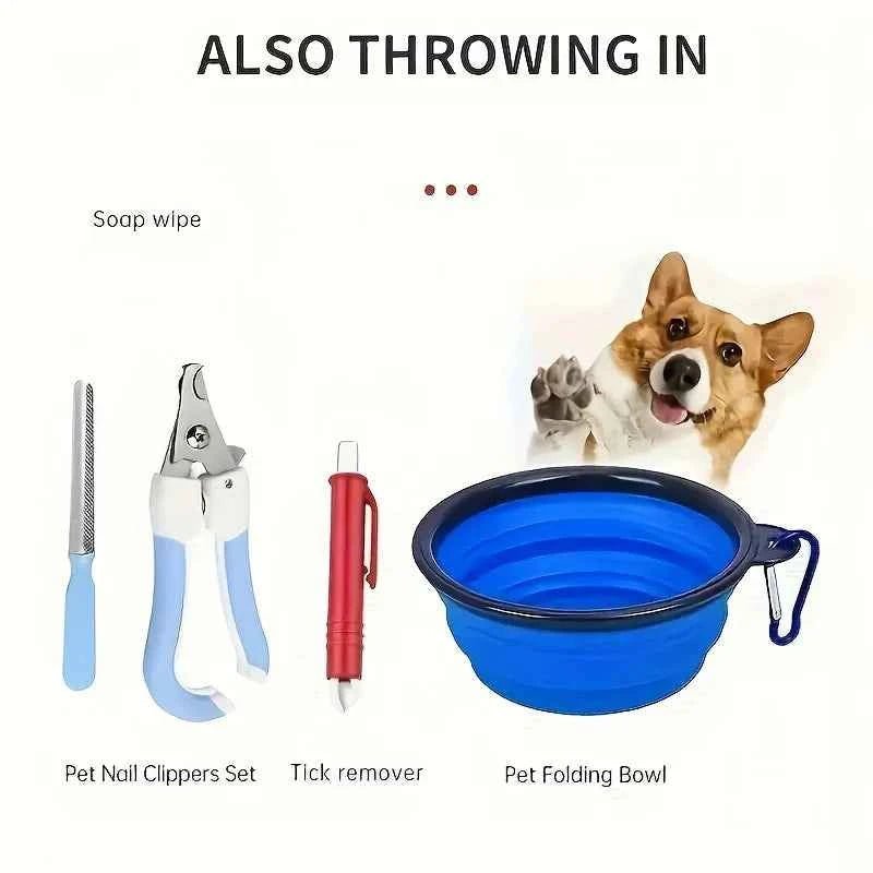 Pet First Aid Kit: Contains emergency supplies and an emergency blanket, suitable for hiking, camping, and backpacking. - Needora