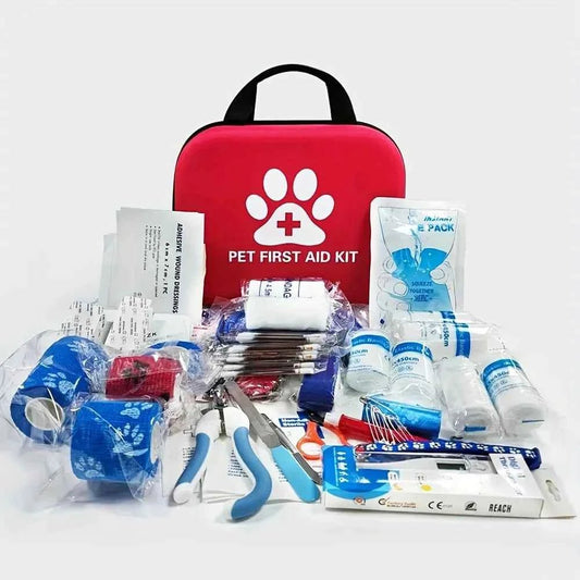 Pet First Aid Kit: Contains emergency supplies and an emergency blanket, suitable for hiking, camping, and backpacking. - Needora