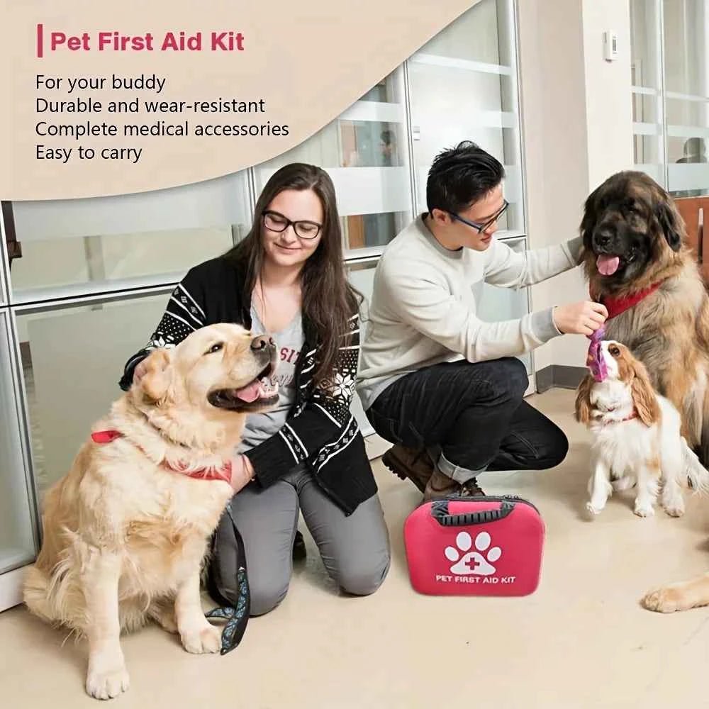 Pet First Aid Kit: Contains emergency supplies and an emergency blanket, suitable for hiking, camping, and backpacking. - Needora