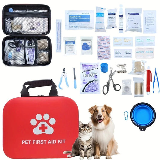 Pet First Aid Kit Multi-purpose Emergency Medical Portable Cat and Dog Medical Bag Outdoor Home Emergency edc Camping Hiking - Needora