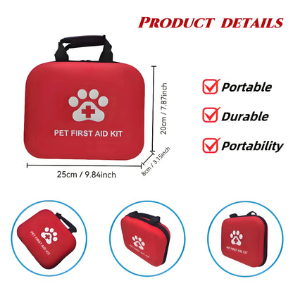 Pet First Aid Kit Multi-purpose Emergency Medical Portable Cat and Dog Medical Bag Outdoor Home Emergency edc Camping Hiking - Needora