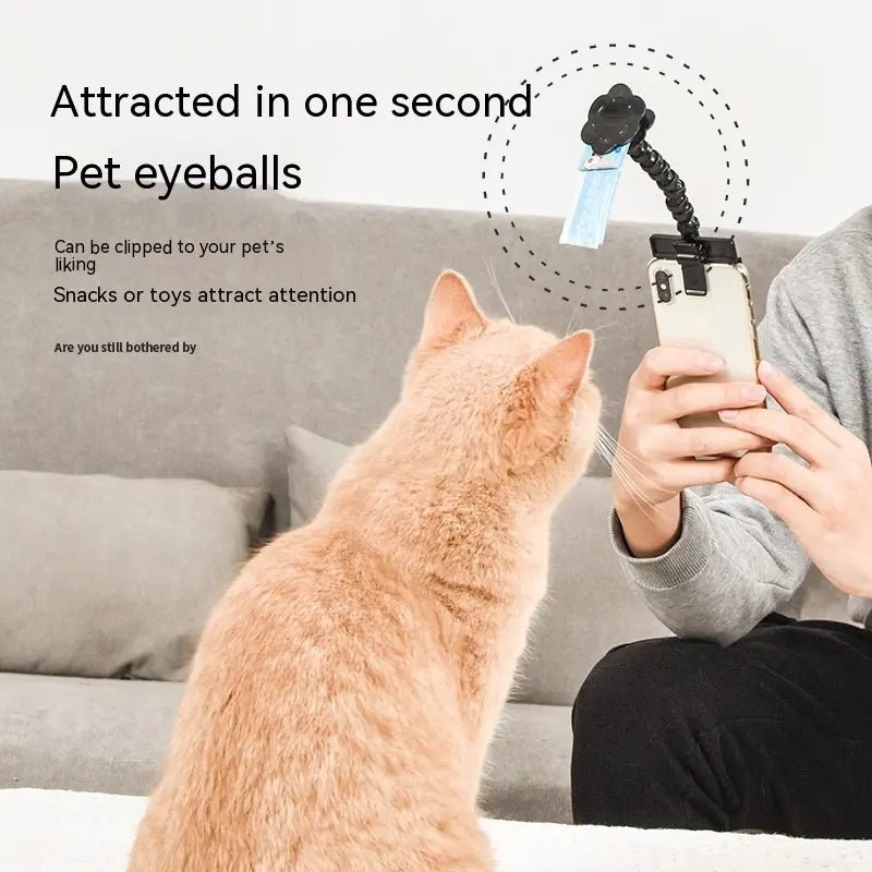 Pet Selfie Stick – 360° Rotating Phone Clip with Treat Holder for Dogs & Cats - Needora
