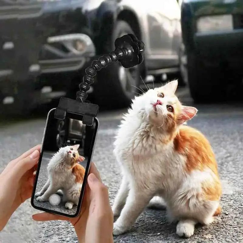 Pet Selfie Stick – 360° Rotating Phone Clip with Treat Holder for Dogs & Cats - Needora