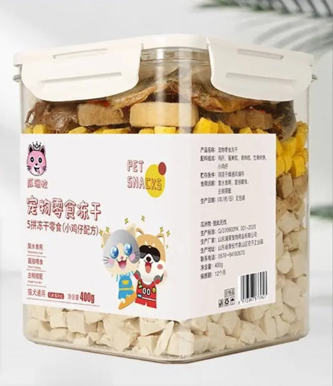 Pet Snacks 500g Chicken Grain Mixed Food Training Interactive Cat Dog Snacks - Needora