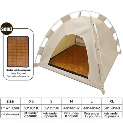 Pet Tent Bed Cats House Supplies Products Accessories Warm Cushions Furniture Sofa Basket Beds Winter Clamshell Kitten Tents Cat - Needora