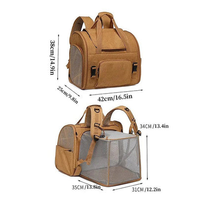 Portable cat bag, expandable large-capacity pet backpack, foldable small-medium-sized dog and cat travel bag - Needora