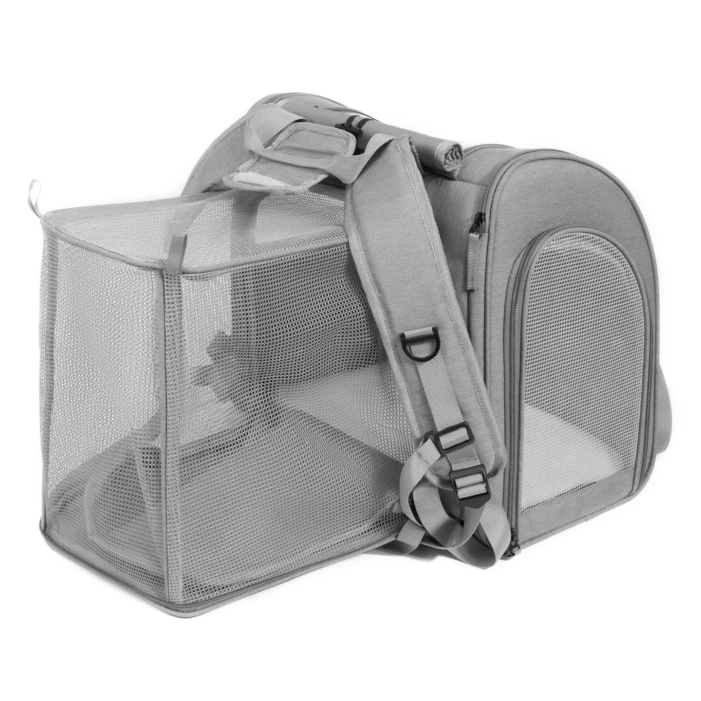 Portable cat bag, expandable large-capacity pet backpack, foldable small-medium-sized dog and cat travel bag - Needora