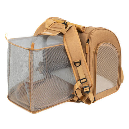 Portable cat bag, expandable large-capacity pet backpack, foldable small-medium-sized dog and cat travel bag - Needora