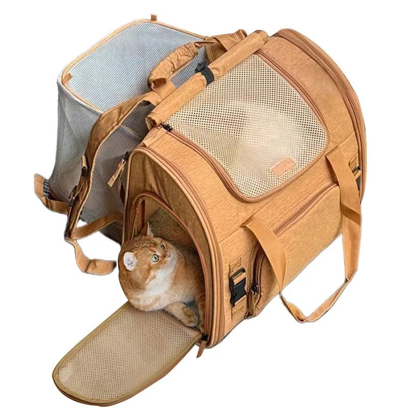 Portable cat bag, expandable large-capacity pet backpack, foldable small-medium-sized dog and cat travel bag - Needora
