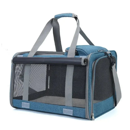 Portable Expandable Pet Travel Bag Soft-Sided Transparent Breathable Lightweight Handheld or Crossbody Outdoor Pet Bag Stylish - Needora