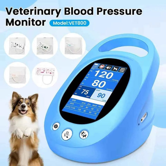 Portable Pet Blood Pressure Monitor with 4.3 Inch IPS Display and Touch Screen for Veterinary Use NIBP Tension Meter - Needora