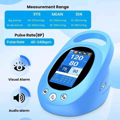 Portable Pet Blood Pressure Monitor with 4.3 Inch IPS Display and Touch Screen for Veterinary Use NIBP Tension Meter - Needora