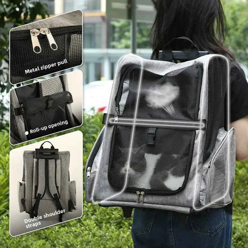 Portable Pet Travel Backpack Beichang Forest Dog Carrier Bag Double Shoulder Bag Dog Luggage Wheel Bag for Outing - Needora