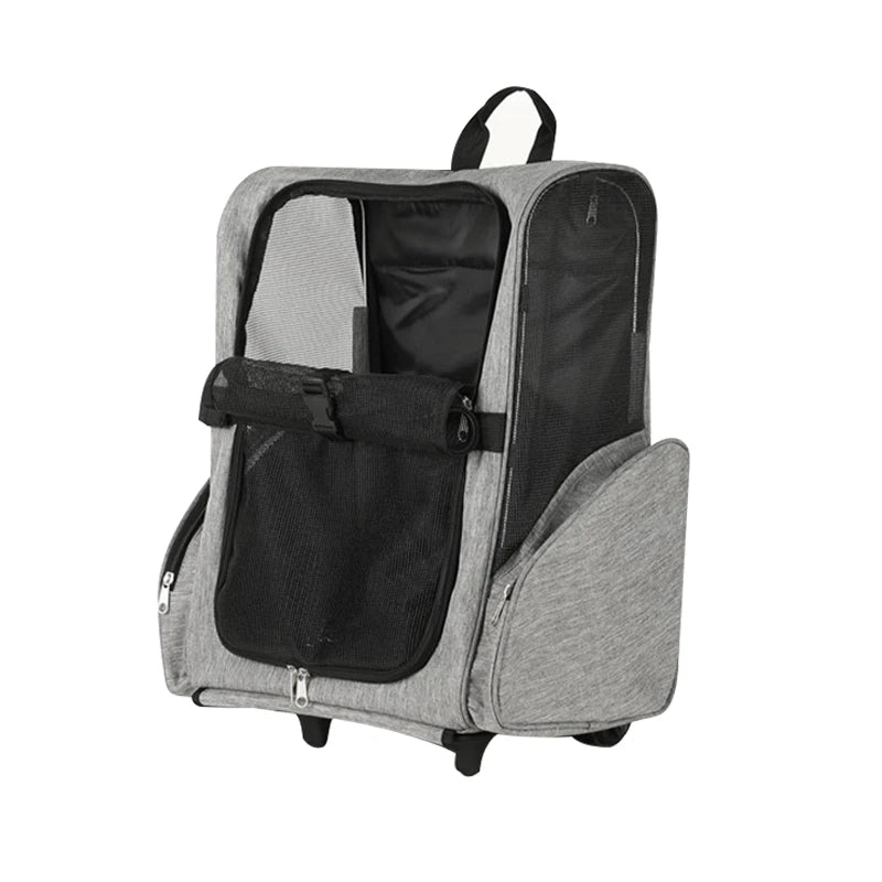 Portable Pet Travel Backpack Beichang Forest Dog Carrier Bag Double Shoulder Bag Dog Luggage Wheel Bag for Outing - Needora