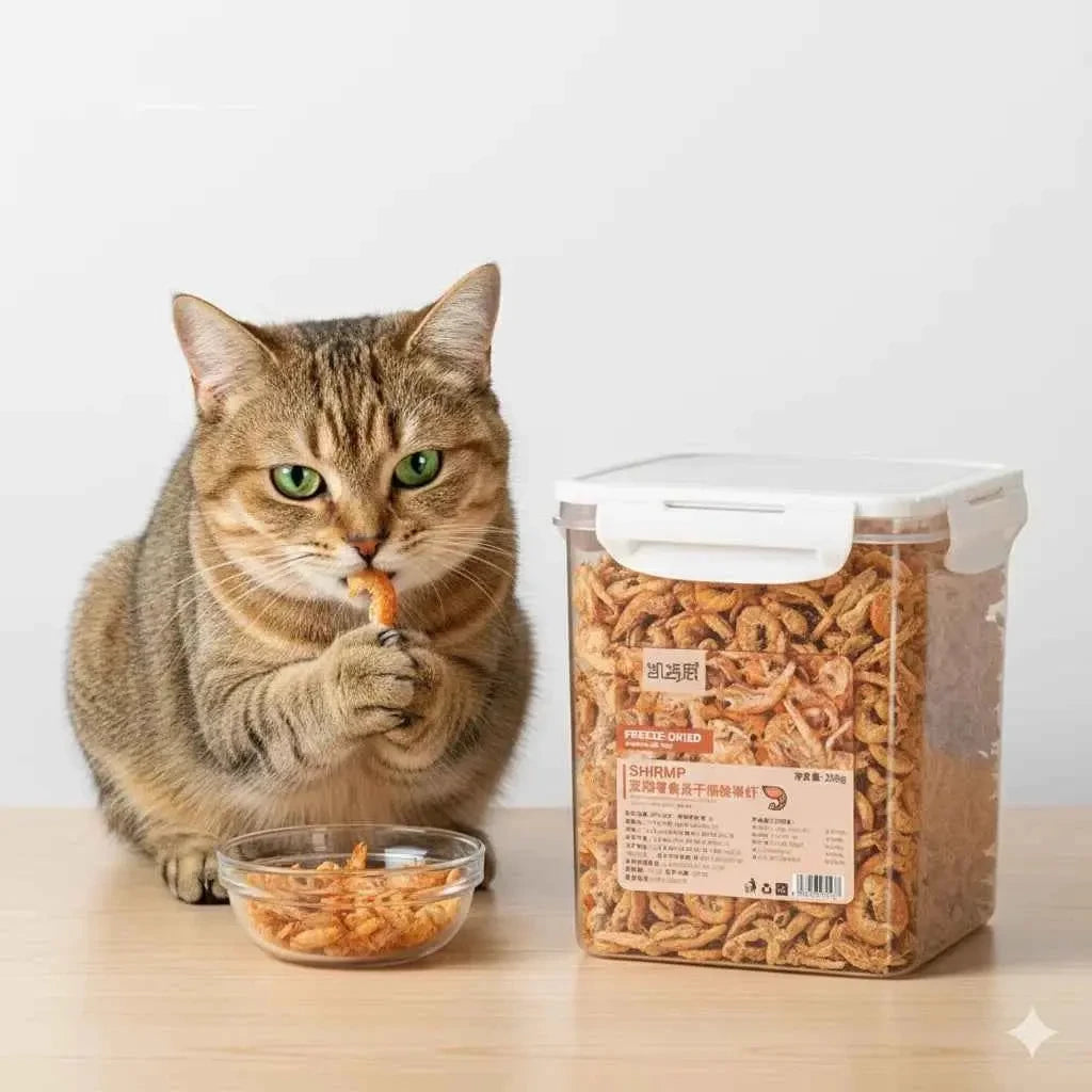 Premium Freeze-Dried Krill Cat Treats for Dental Health & Nutrition - Needora