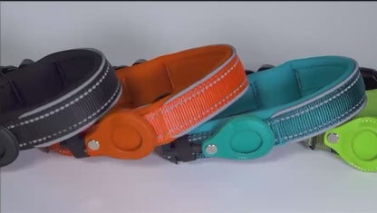 Apple AirTag Dog Collar – Reflective Waterproof Pet Tracker