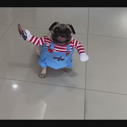 Funny Halloween Pet Costume for Small/Medium Dogs & Cats - Adjustable Puppy Cosplay for French Bulldogs, Chihuahuas & More