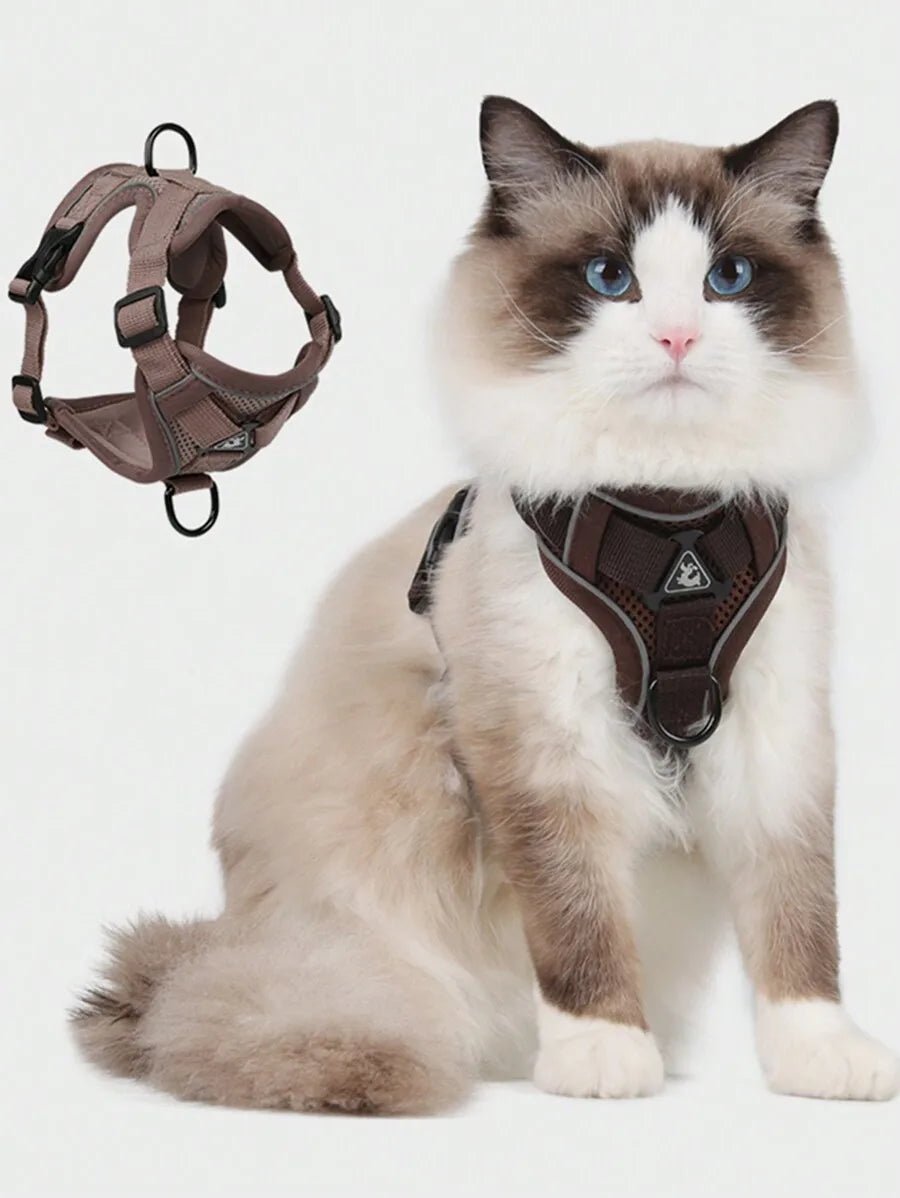 Reflective Pet Harness And Leash Set, Suitable For Dogs & Cats, Escape-Proof Adjustable Small Dog Chest Strap With Soft Mesh - Needora