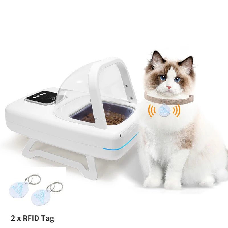 RFID Pet Feeder Intelligent Chip Automatic Sensing Feeder Cats Dogs Food Dispenser Feeders Timed Quantified Dry Wet Pets Bowl - Needora