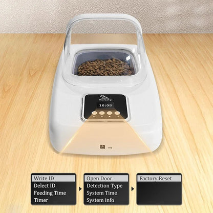RFID Pet Feeder Intelligent Chip Automatic Sensing Feeder Cats Dogs Food Dispenser Feeders Timed Quantified Dry Wet Pets Bowl - Needora