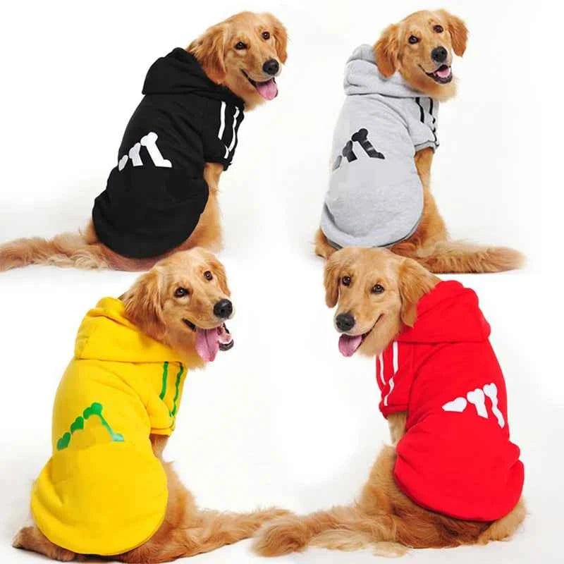 S-5XL Pet Dog Hoodies for Small Medium Large Breed Dogs, Fleece Lined Pullover Pitbull Sweatshirt Casual Sports Clothes Apparel - Needora