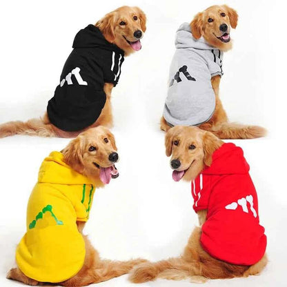 S-5XL Pet Dog Hoodies for Small Medium Large Breed Dogs, Fleece Lined Pullover Pitbull Sweatshirt Casual Sports Clothes Apparel - Needora