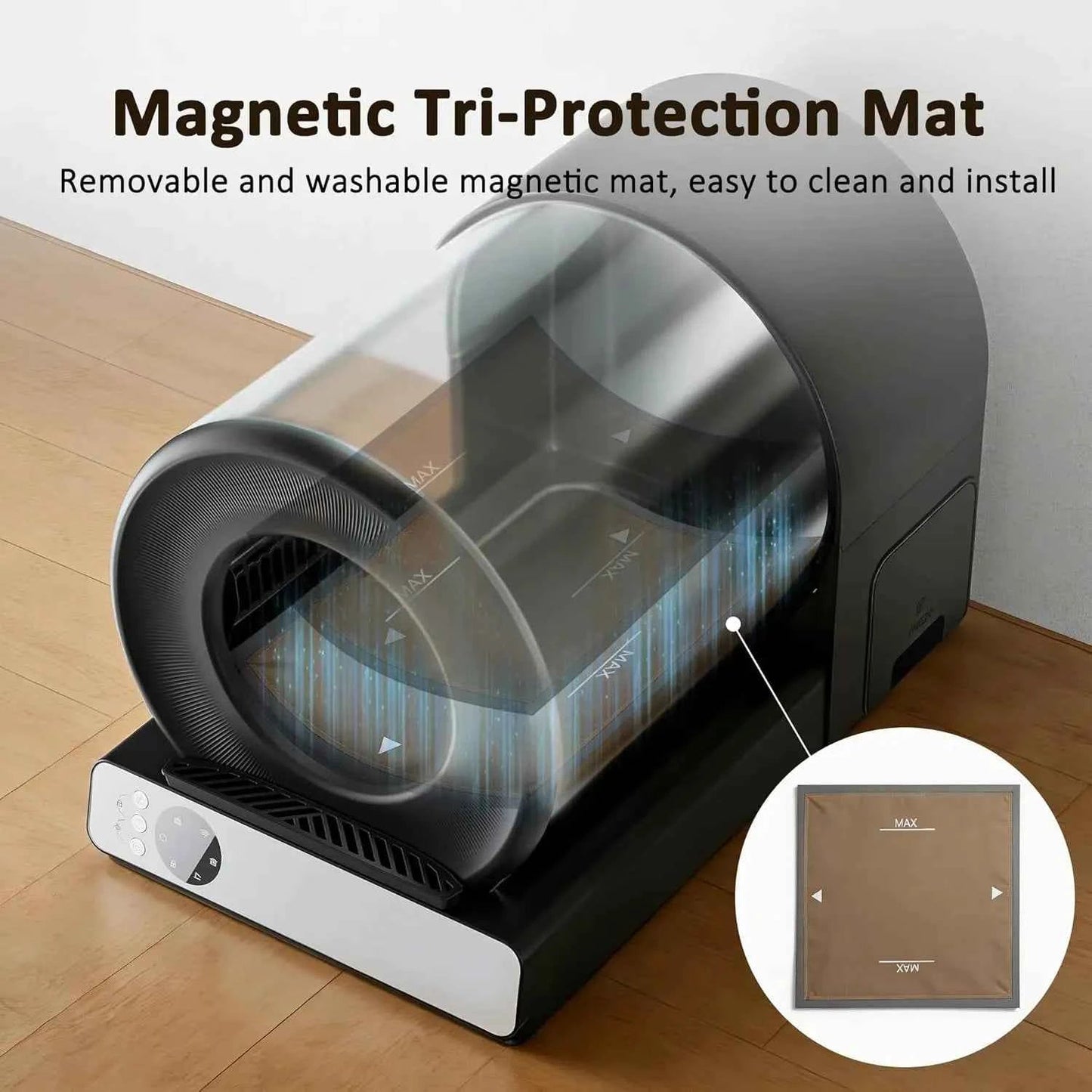 Self Cleaning Automatic Litter Box, Stainless Steel, App Health Monitoring, Odor Control & Safety Sensors for Multi Cat, Custom - Needora