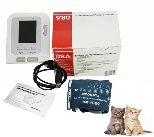 SINOHERO CONTEC08A-VET Animal Blood Pressure Monitor 2.8 Color LCD Veterinary Digital Animal Electronic Sphygmomanome - Needora