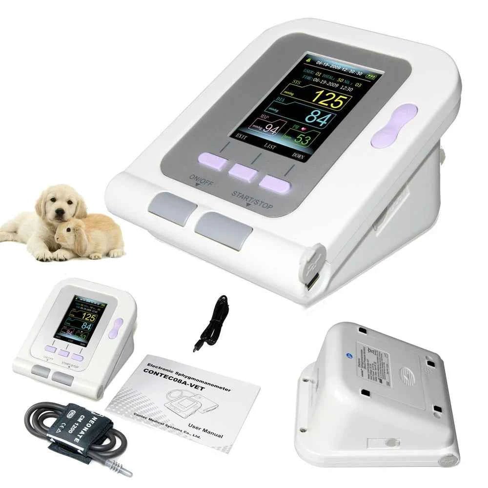 SINOHERO CONTEC08A-VET Animal Blood Pressure Monitor 2.8 Color LCD Veterinary Digital Animal Electronic Sphygmomanome - Needora