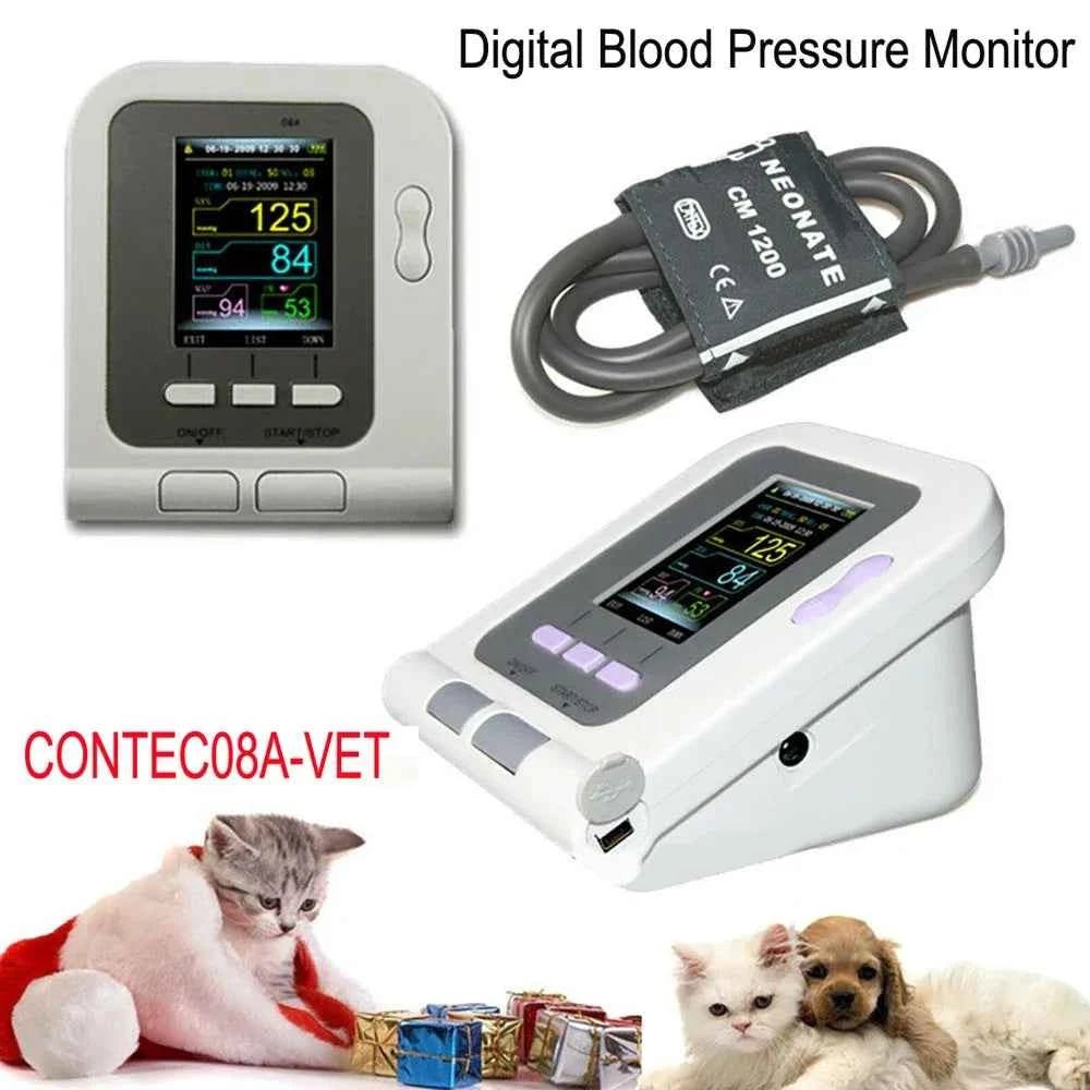 SINOHERO CONTEC08A-VET Animal Blood Pressure Monitor 2.8 Color LCD Veterinary Digital Animal Electronic Sphygmomanome - Needora