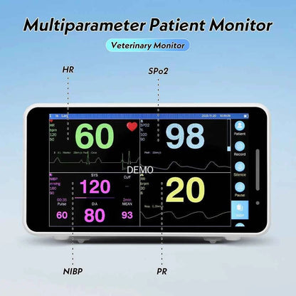 SINOHERO Veterinary Monitor Intelligent Portable 5.5inch Touch Screen Patient Monitor Vet Use Vital Signs Monitor - Needora