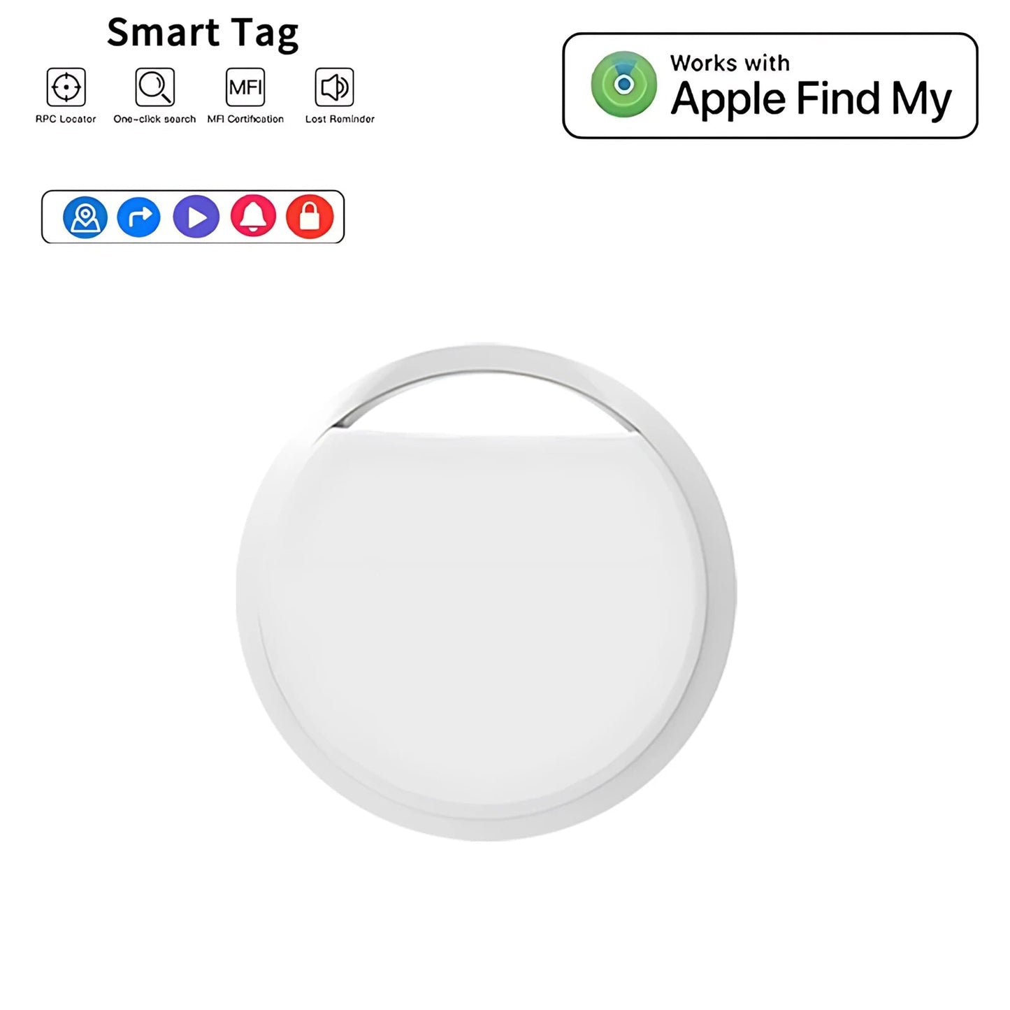 Smart Bluetooth Mini GPS Tracker Work With Find My APP ITag Anti Lost Reminder Device MFI Rated Locator Car Key Pet Kids Finder - Needora