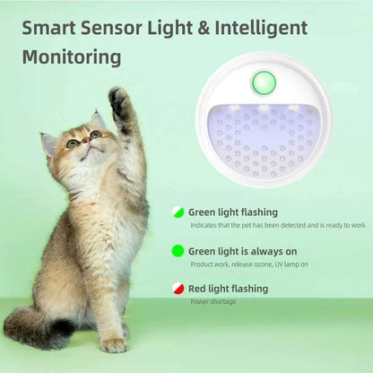 Smart Cat Odor Purifier 4000mAh Rechargeable For Cat Litter Box Deodorizer Pet Toilet Air Purifier Dog Cat Litter Deodorant
