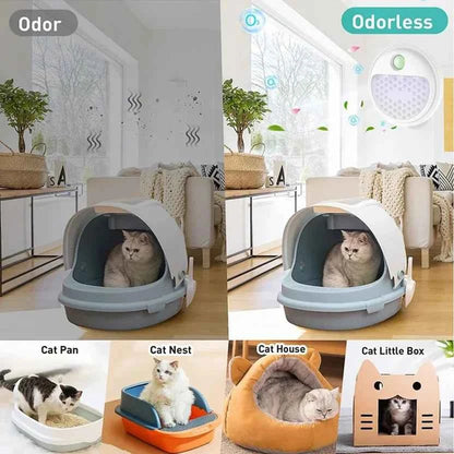 Smart Cat Odor Purifier 4000mAh Rechargeable For Cat Litter Box Deodorizer Pet Toilet Air Purifier Dog Cat Litter Deodorant