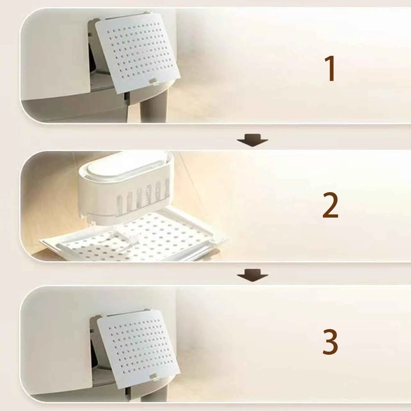 Smart Litter Box Deodorizer Kitten Toilet Tray Easy to Use Cleaner Elimination Friendly Deodorizing Box Odor Cleaning Remover