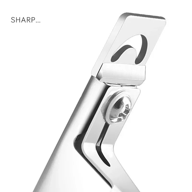 Stainless Steel False Nail Edge Trimmer U-shaped Pointed Nippers for Acrylic Nail Art - Needora