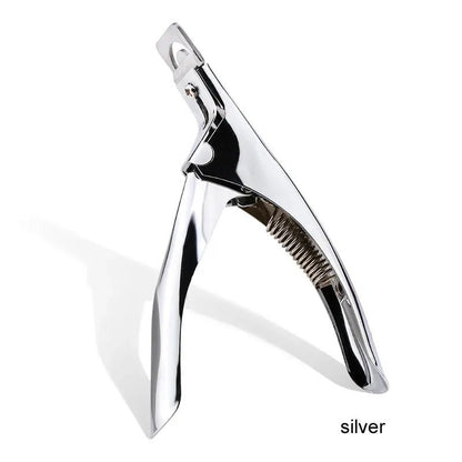 Stainless Steel False Nail Edge Trimmer U-shaped Pointed Nippers for Acrylic Nail Art - Needora
