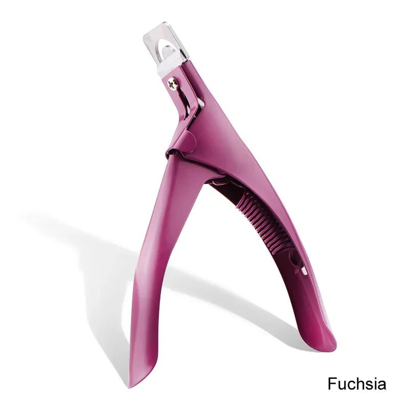 Stainless Steel False Nail Edge Trimmer U-shaped Pointed Nippers for Acrylic Nail Art - Needora