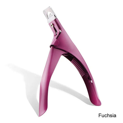 Stainless Steel False Nail Edge Trimmer U-shaped Pointed Nippers for Acrylic Nail Art - Needora