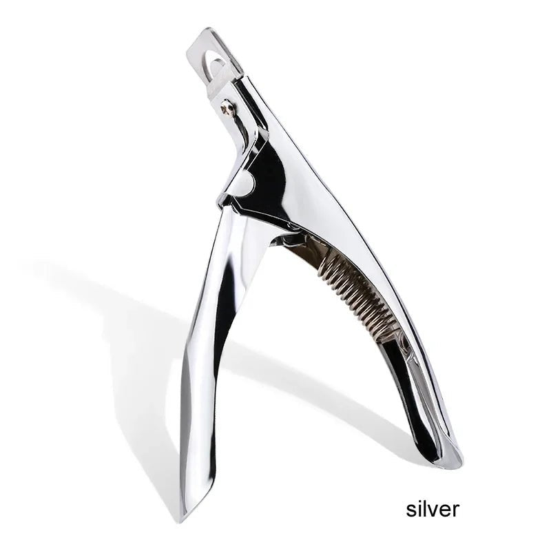 Stainless Steel False Nail Edge Trimmer U-shaped Pointed Nippers for Acrylic Nail Art - Needora
