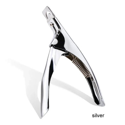 Stainless Steel False Nail Edge Trimmer U-shaped Pointed Nippers for Acrylic Nail Art - Needora