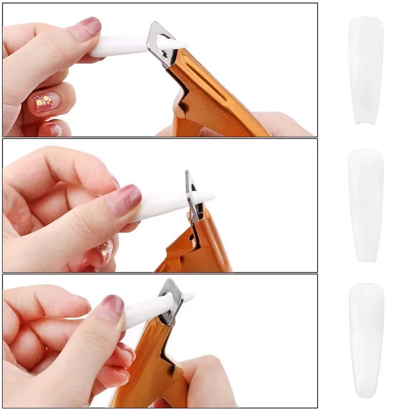 Stainless Steel False Nail Edge Trimmer U-shaped Pointed Nippers for Acrylic Nail Art - Needora