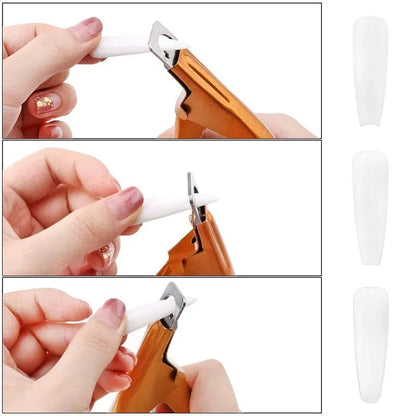 Stainless Steel False Nail Edge Trimmer U-shaped Pointed Nippers for Acrylic Nail Art - Needora