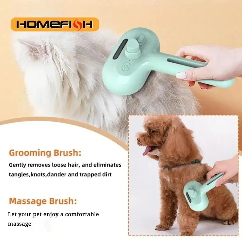 Steam Spray Dog Grooming Brush Unique Steam Brush For Dogs Luxury Grooming Brush Dog Steam Brush - Needora