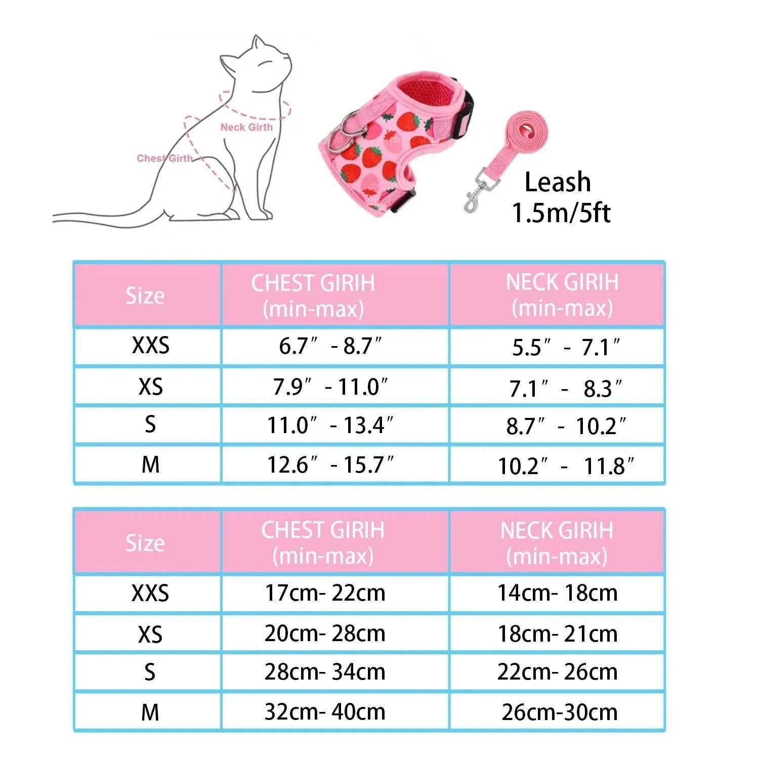 Summer Escape-Proof Cat Harness - 3D Mesh Breathable Vest with Reflective Stripes & Quick-Snap Leash Set - Needora