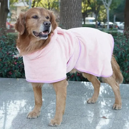 Super Absorbent Microfiber Dog Bathrobe – Quick-Drying Pet Towel Bathrobe for Dogs & Cats - Needora