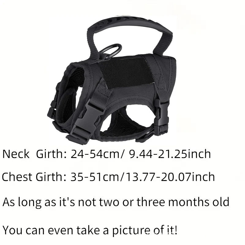 Tactical Cat Harness Leash Set Escape-Proof Adjustable Vest with Handle Mesh Breathable Design for Outdoor Walks Cat Gear - Needora